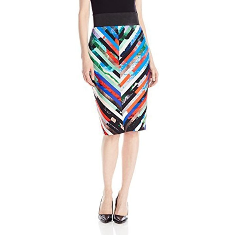 Women's Mirage Stripe Mitered Skirt